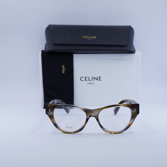 Celine CL50012I 055 Cat Eye Eyeglasses 50mm - Havana main image 7